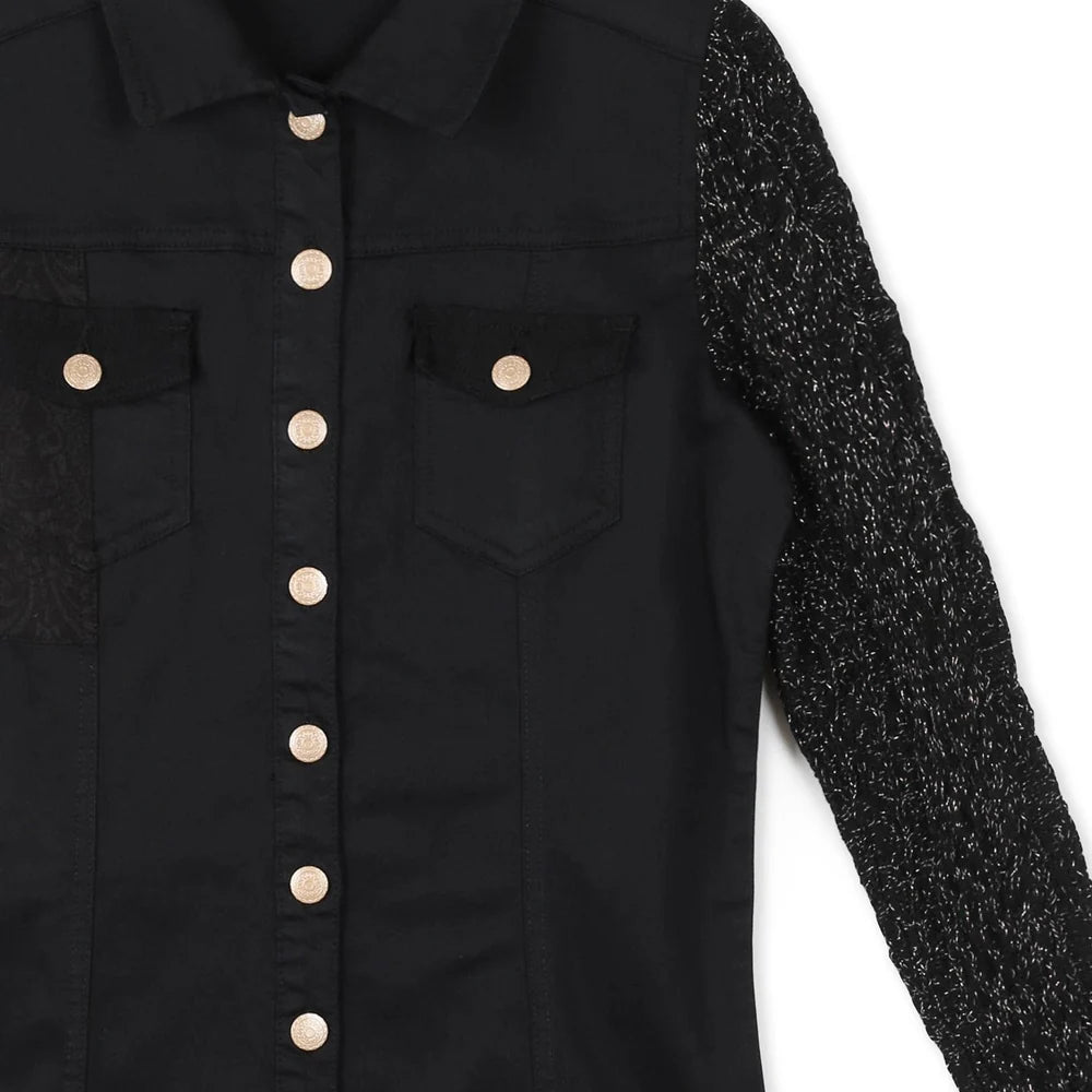 Rochie Desigual pentru Femei - Neagră cu Broderii Mandala