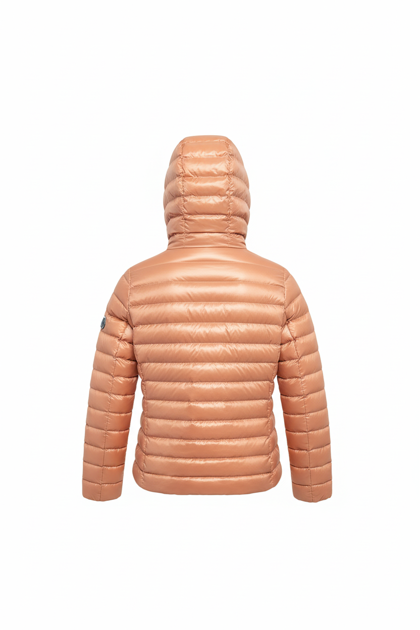 Geacă Dolomite roz - vedere din spate pe fundal alb